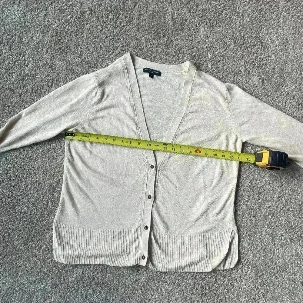 Lightweight Linen Knit Boyfriend Cardigan by Banana Republic - Picture 10 of 12